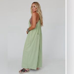 On A Whim Lace Detail Overalls